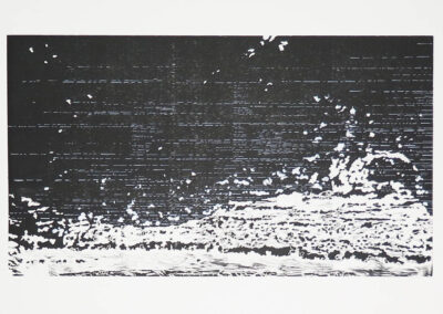 Espuma de mar 1. Xilografia. 40 x 70 cm .2022